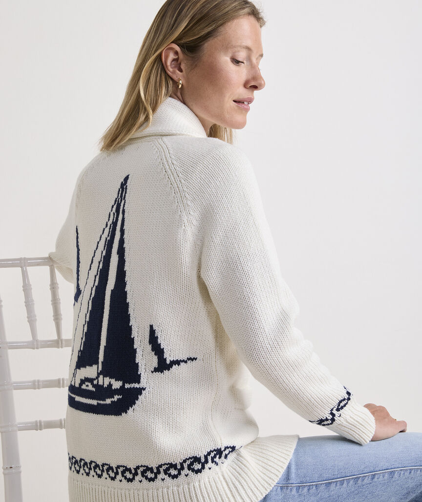 Sail Cotton Shawl Cardigan