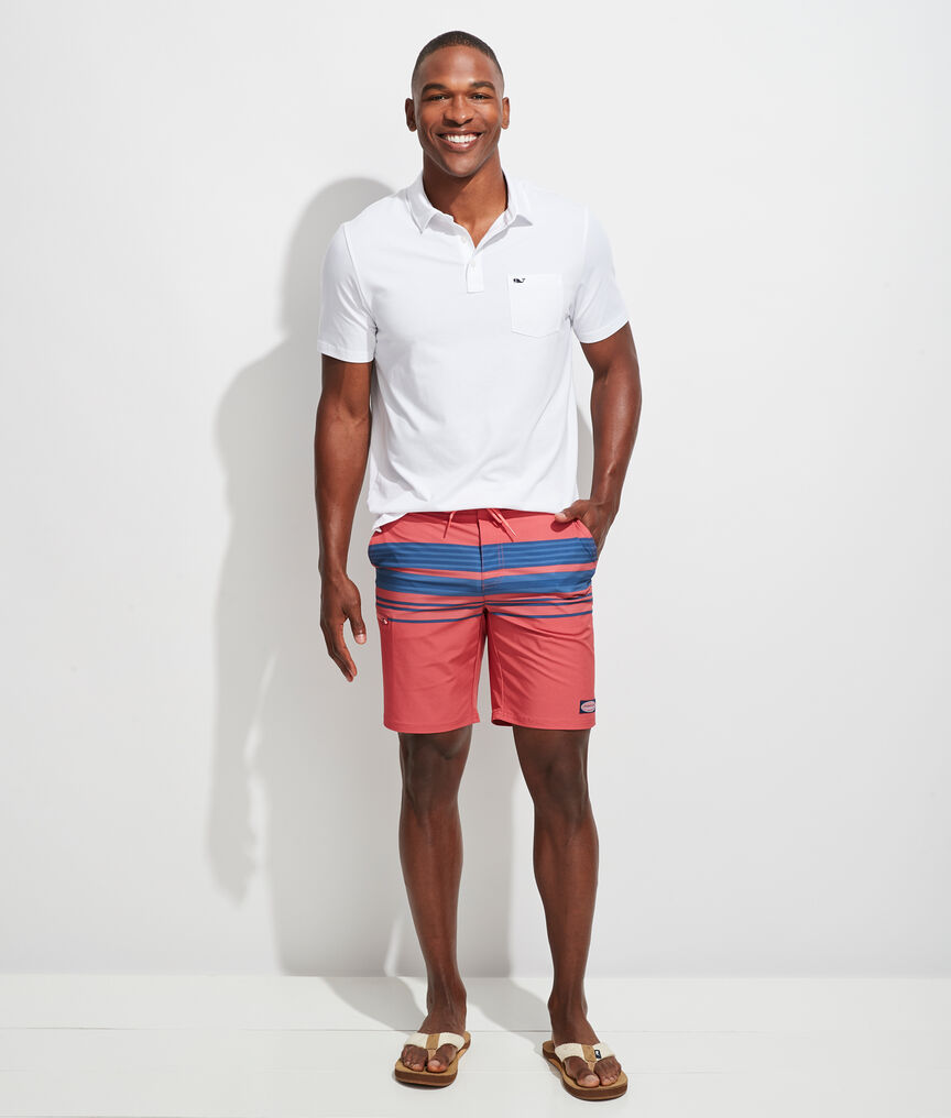 9 Inch Striped Board Shorts