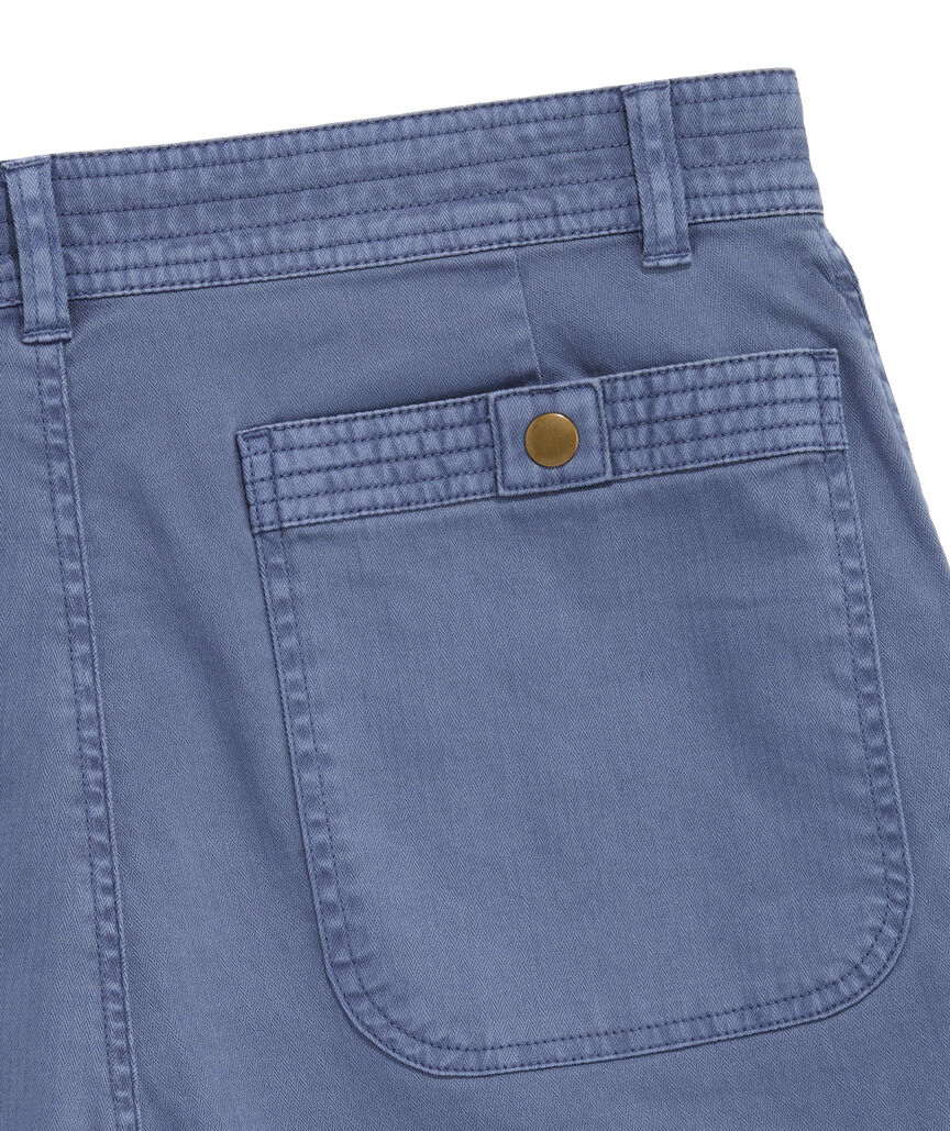 OUTLET 7 Inch Herringbone Patch Pocket Shorts