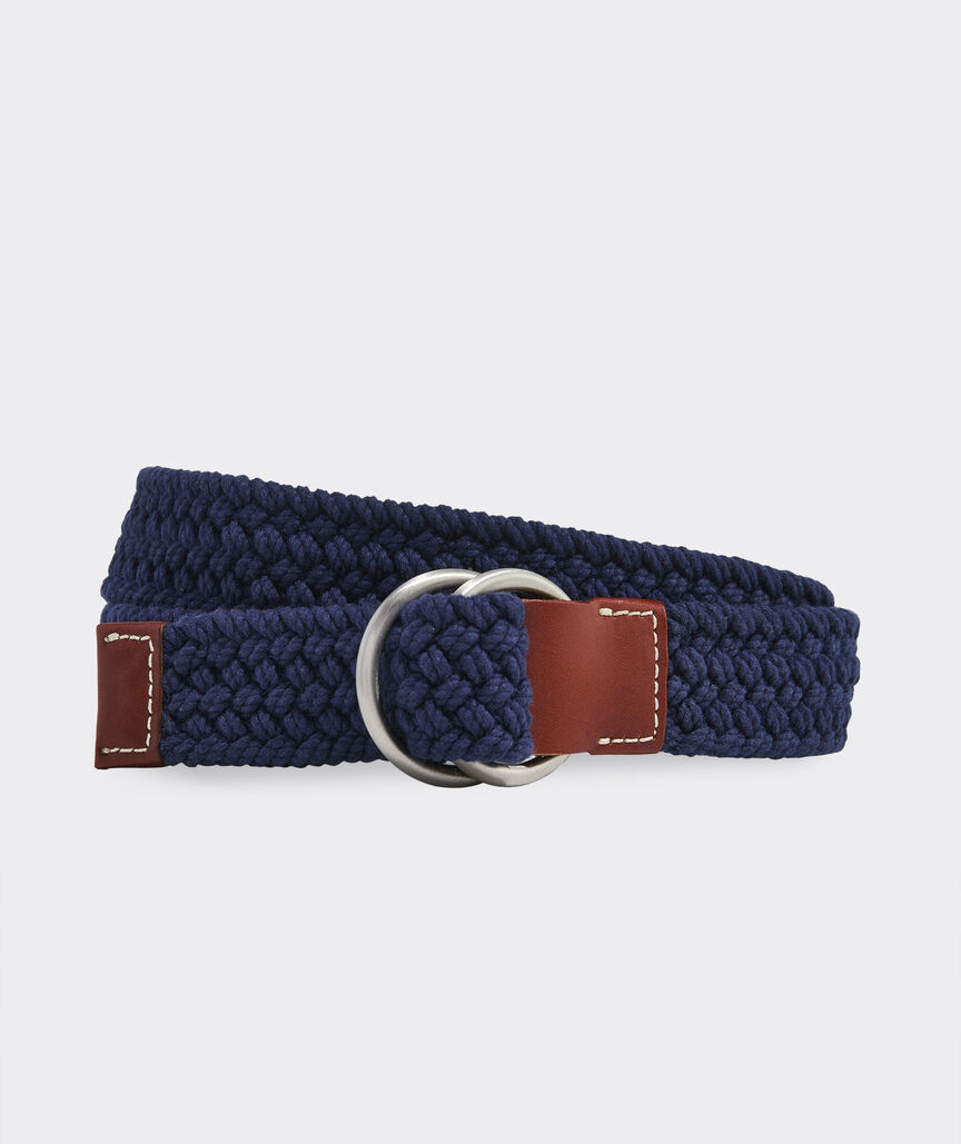Washed Braided Rope D-Ring Belt