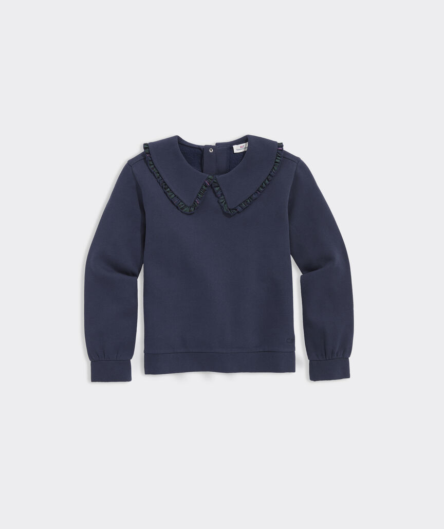 Girls' Ruffle Collar Sweatshirt
