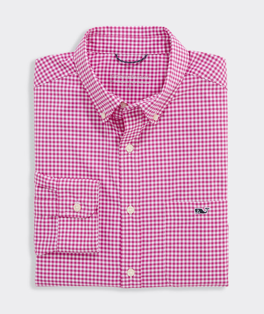 Performance Coral Reef Gingham Featherweight Shirt