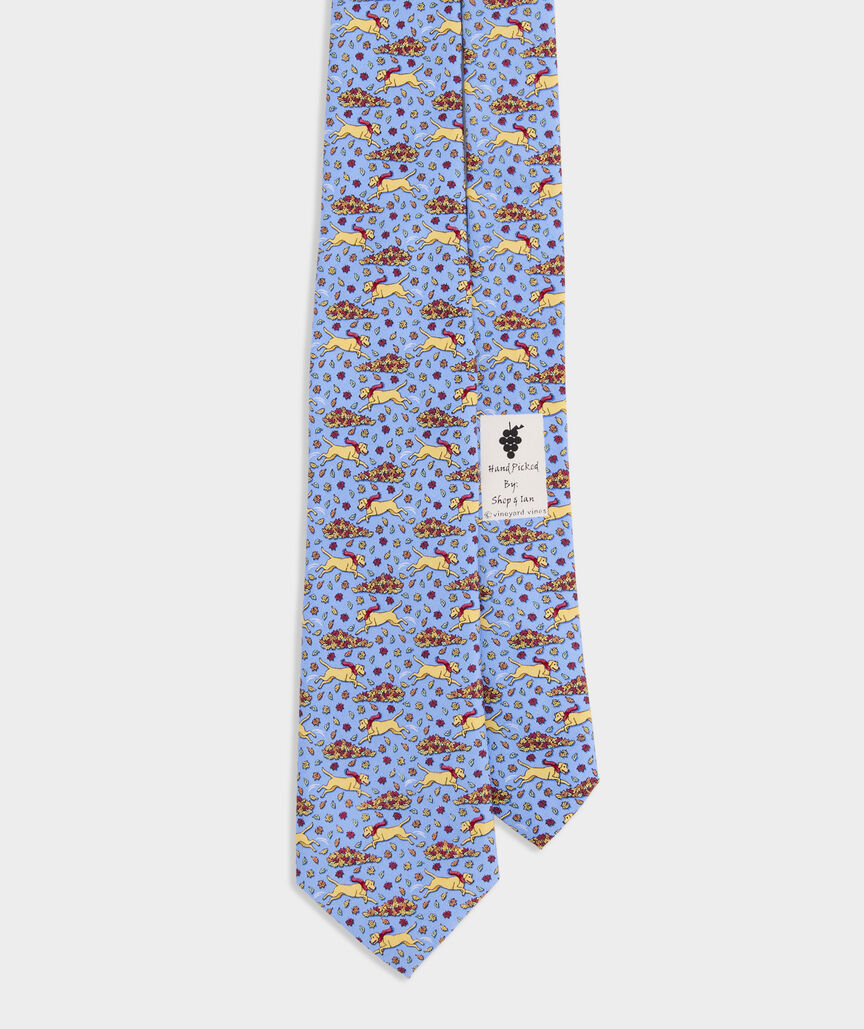 Boys' Lab Leaf Pile Silk Tie