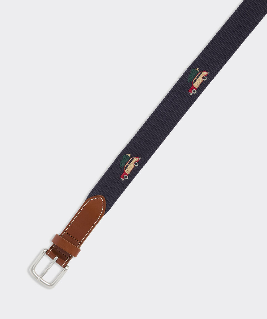 Woody & Tree Embroidered Canvas Club Belt