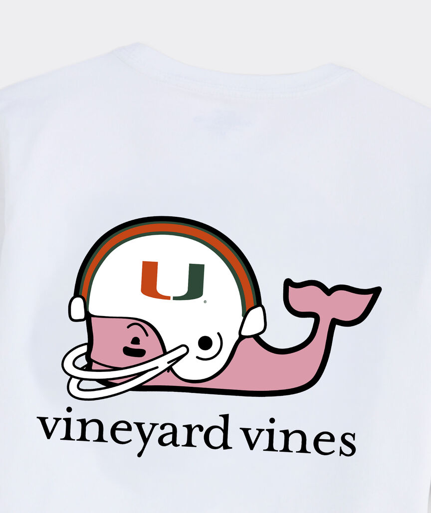University of Miami Boys' Football Whale Short-Sleeve Pocket Tee