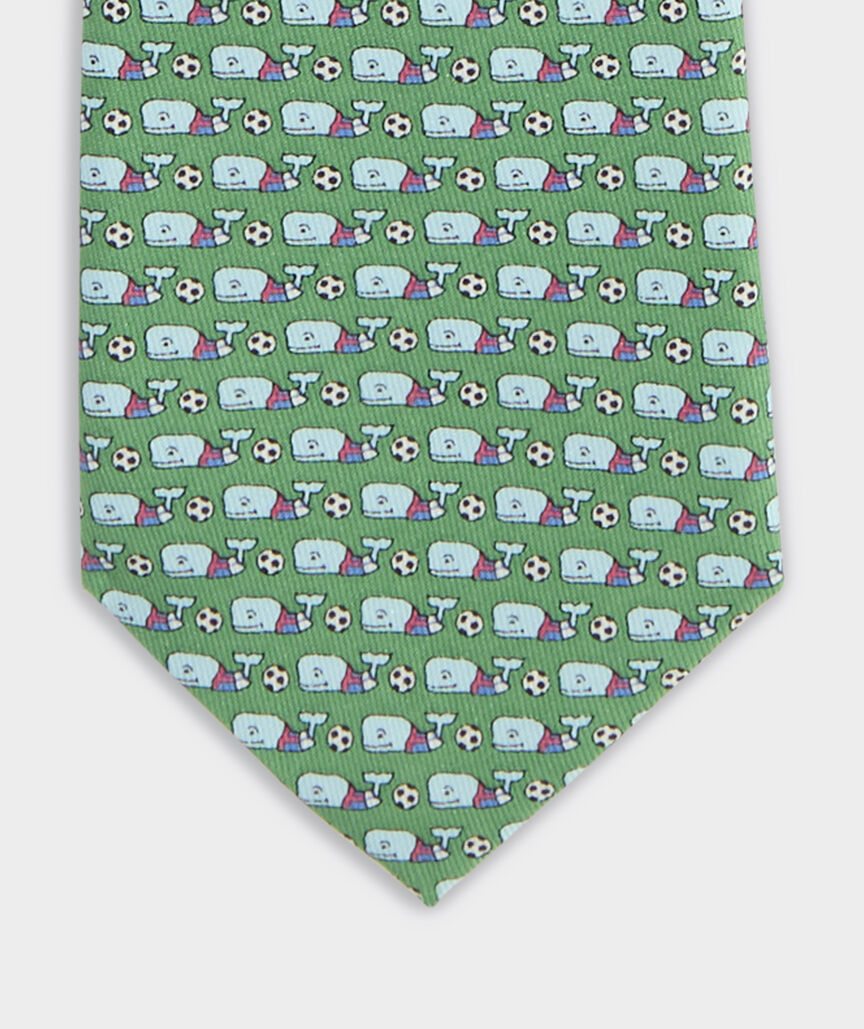 Boys' Soccer Player Whale Silk Tie