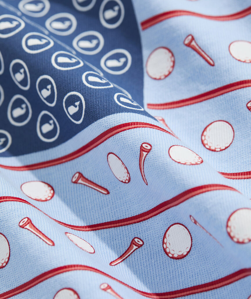 Boys' Americana Golf Clubs Flag Short-Sleeve Pocket Tee