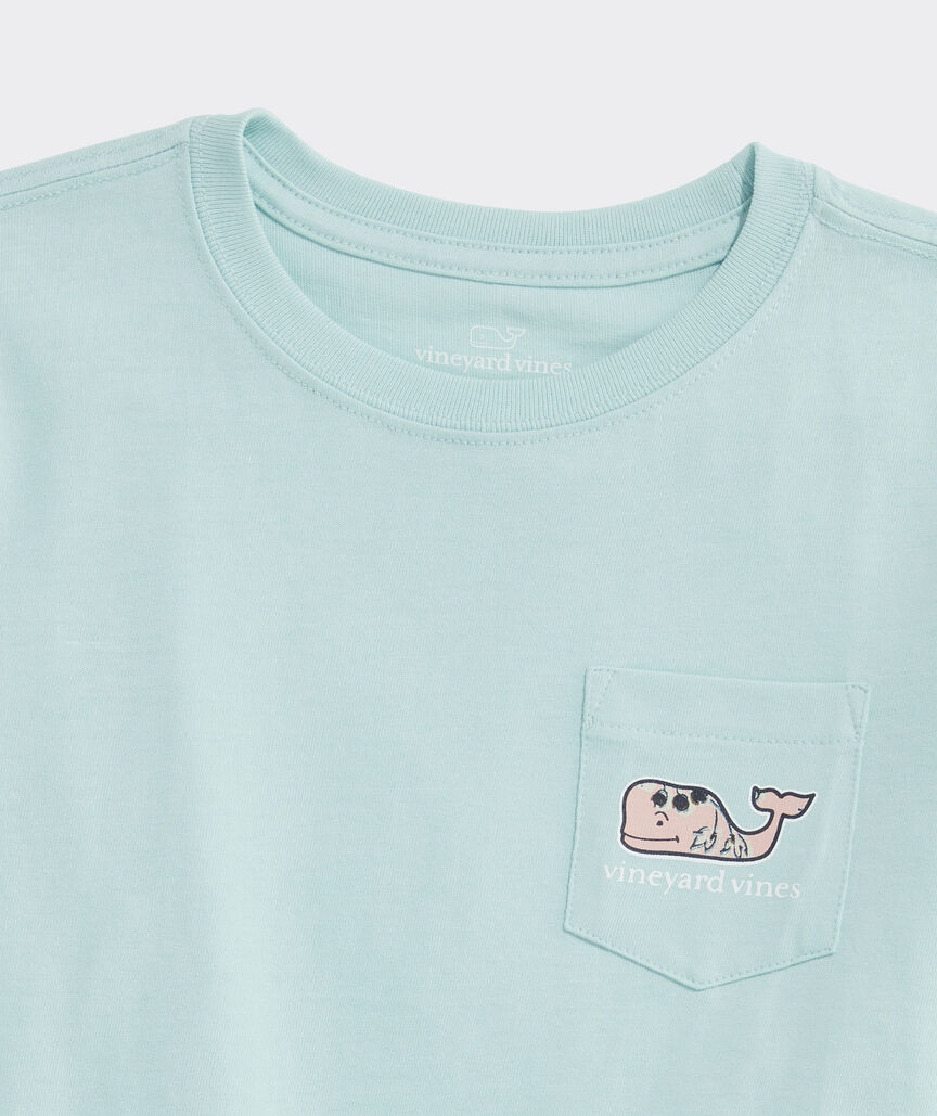 Girls Paisley Floral Whale Short-Sleeve Pocket Tee