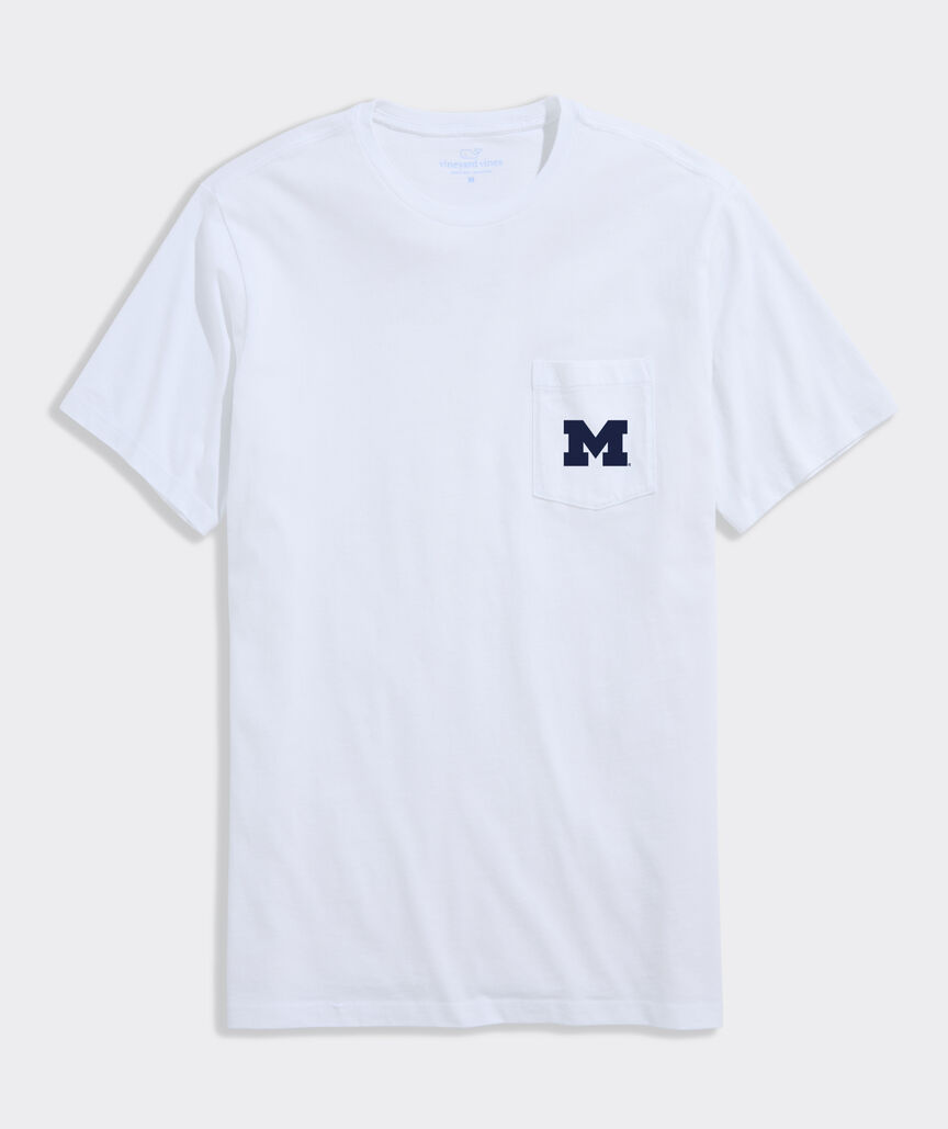 University of Michigan Football Whale Short-Sleeve Pocket Tee