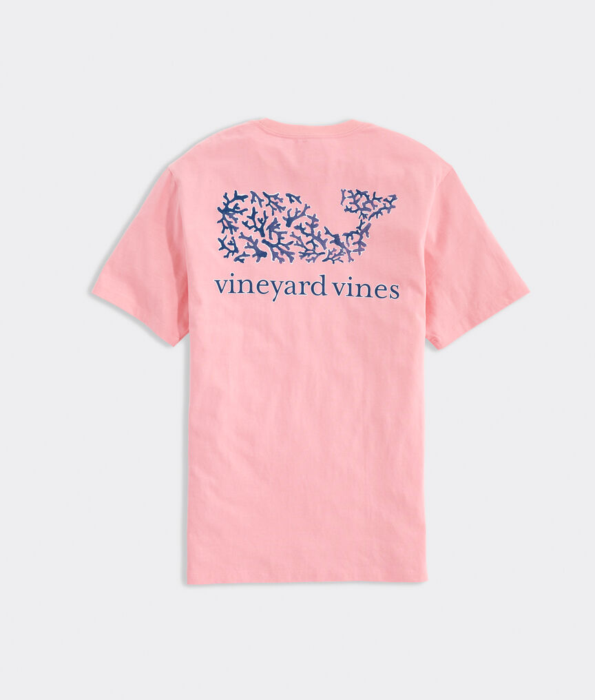 Coral Whale Fill Short-Sleeve Pocket Tee