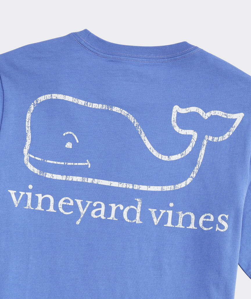 Boys' Two-Tone Vintage Whale Short-Sleeve Pocket Tee