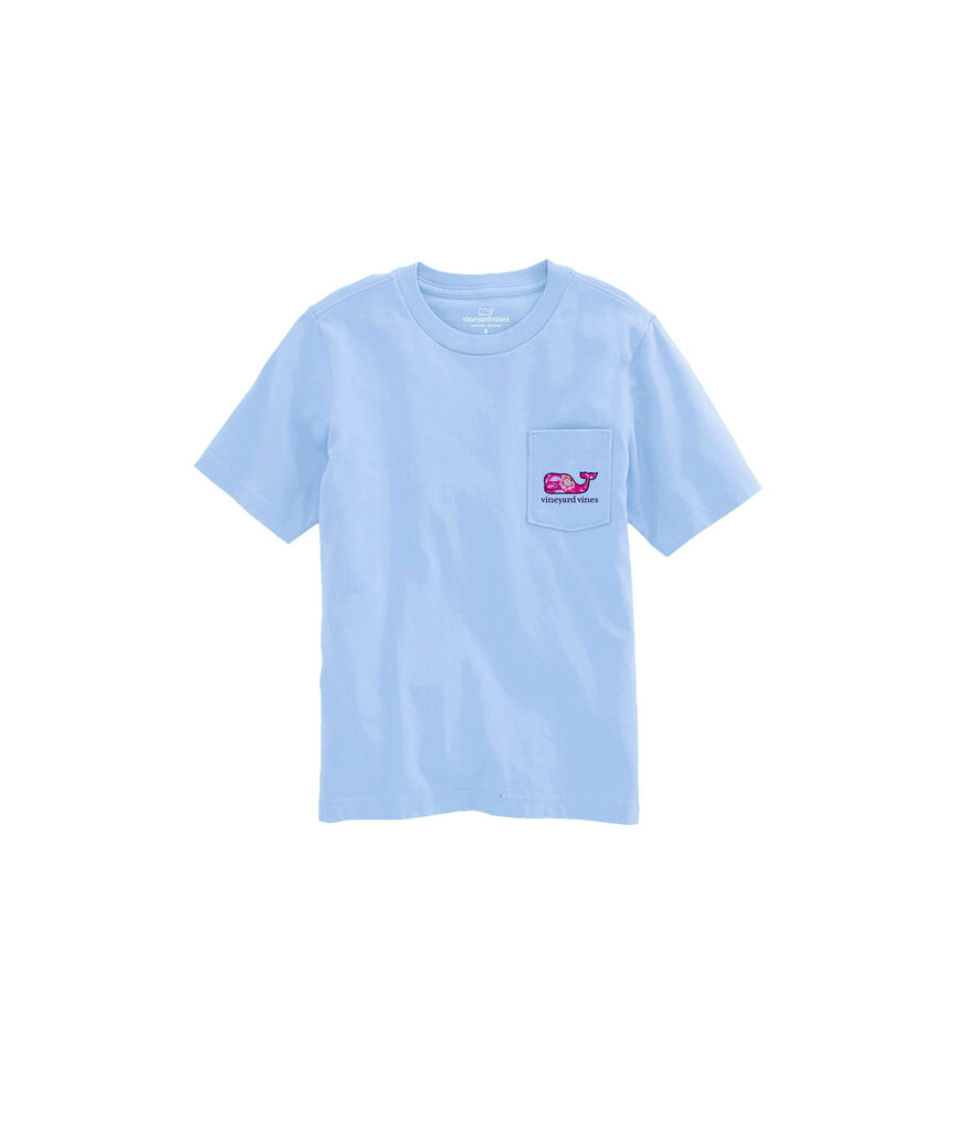 OUTLET Girls' Cassie Floral Whale Short-Sleeve Pocket Tee