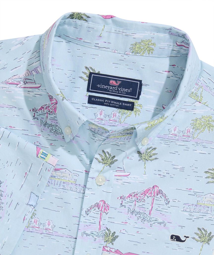 OUTLET Poplin Short-Sleeve BVI Scenic Shirt