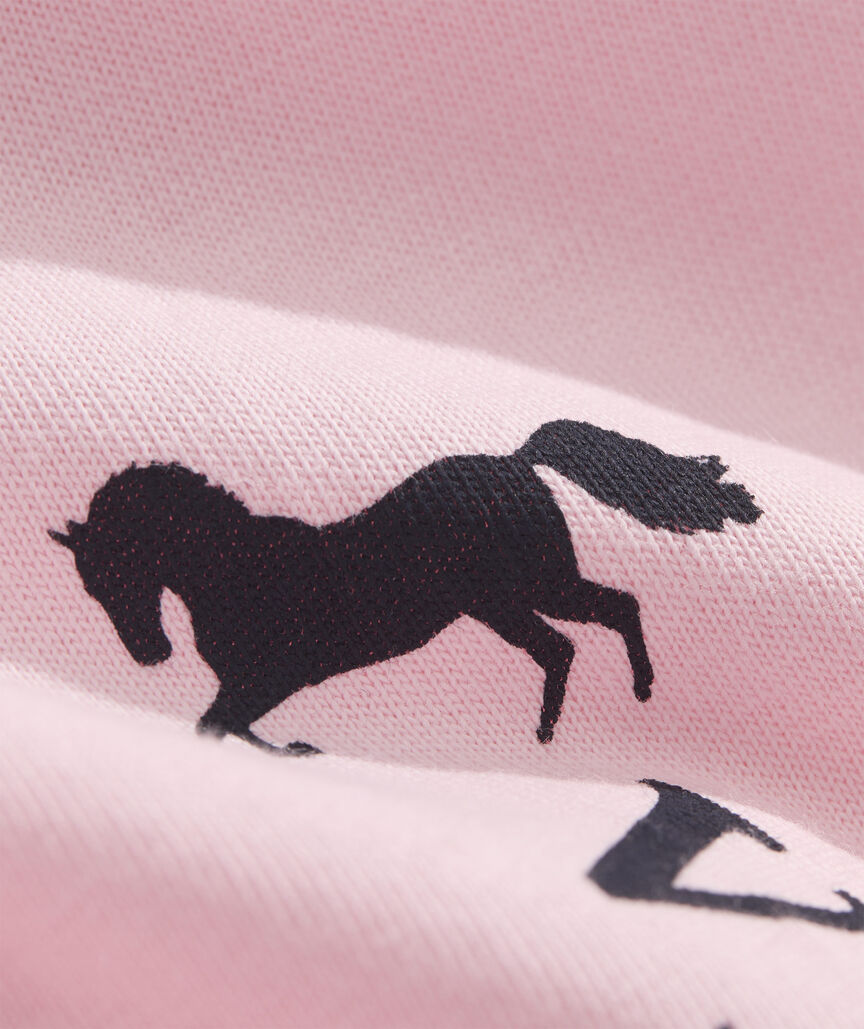 Girls' Horseback Rider Whale Long-Sleeve Pocket Tee