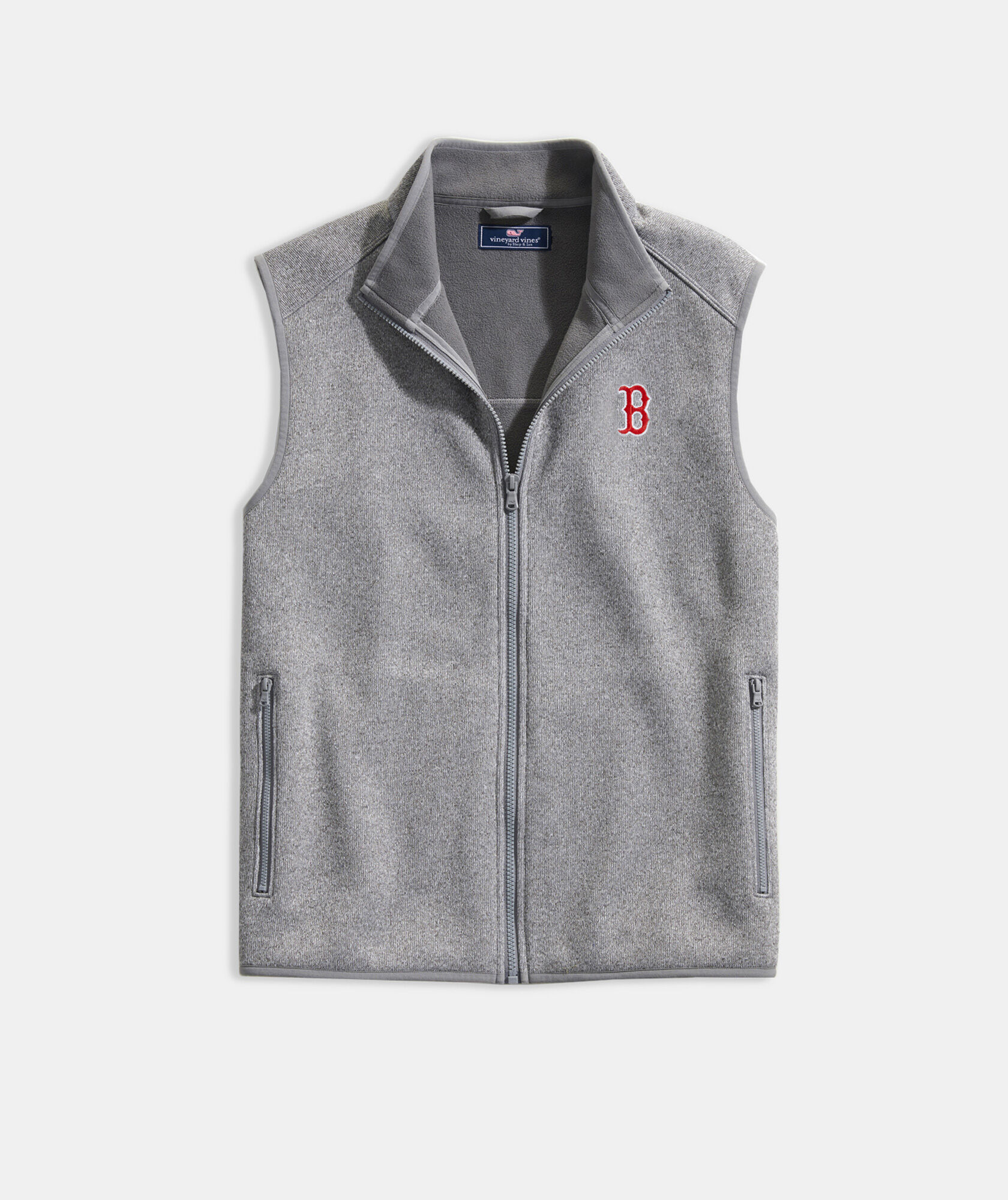 Shop Boston Red Sox Mountain Sweater Fleece Vest at vineyard vines