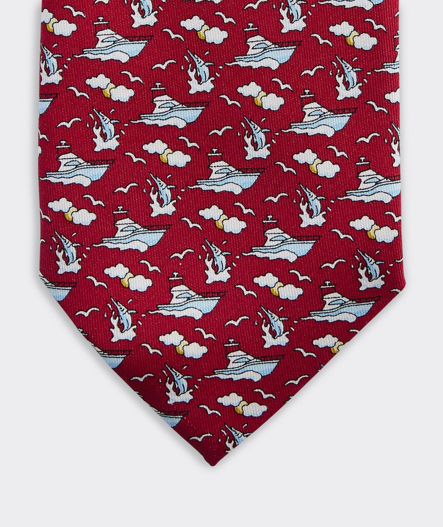 Marlin Fishing Silk Tie
