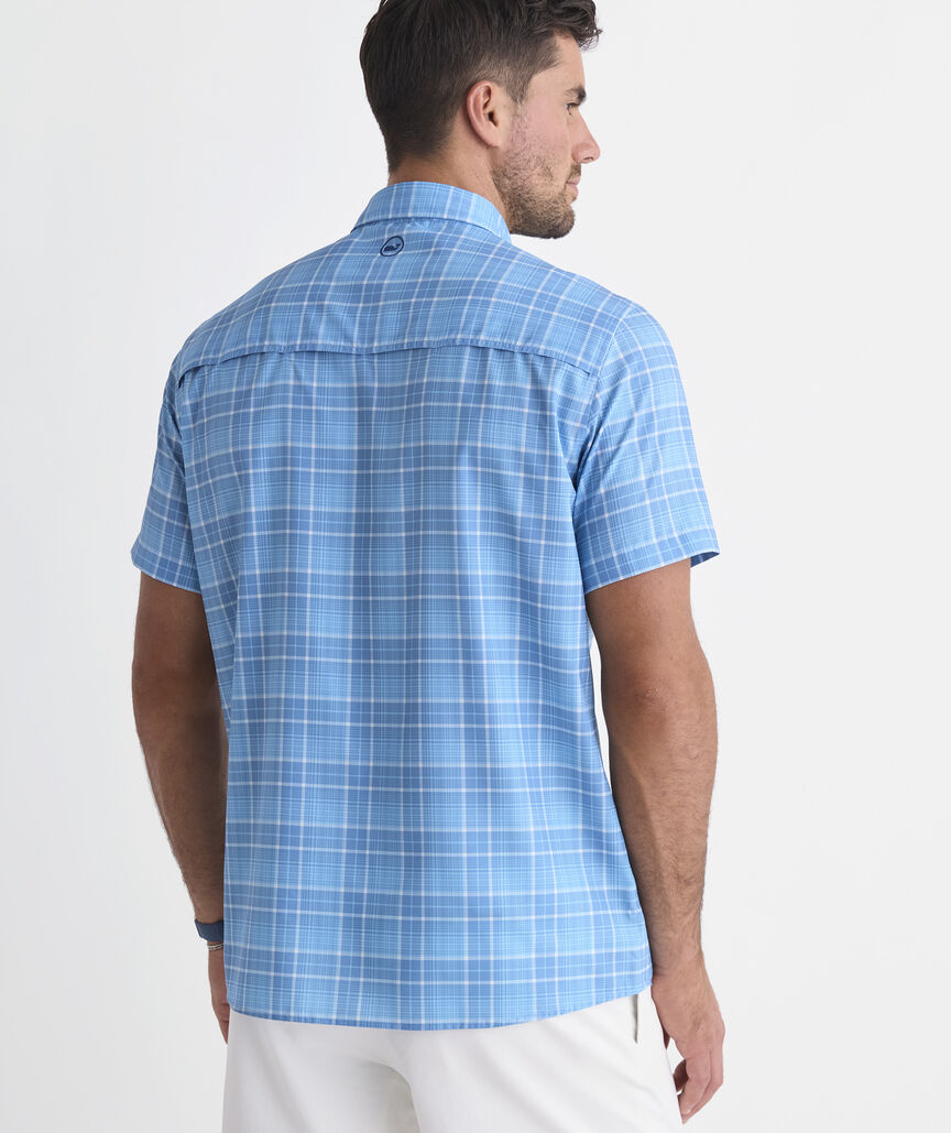 Performance Pigeon Key Plaid Short-Sleeve Harbor Shirt