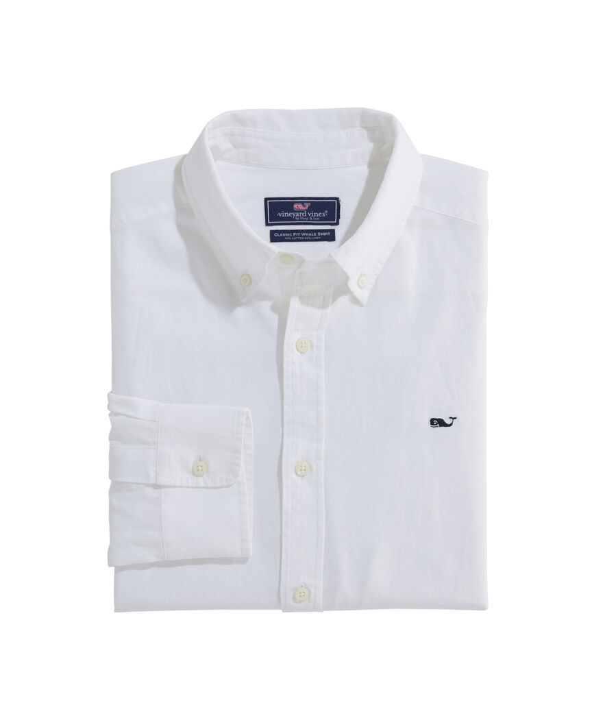 OUTLET Cotton Linen Crossdye Shirt