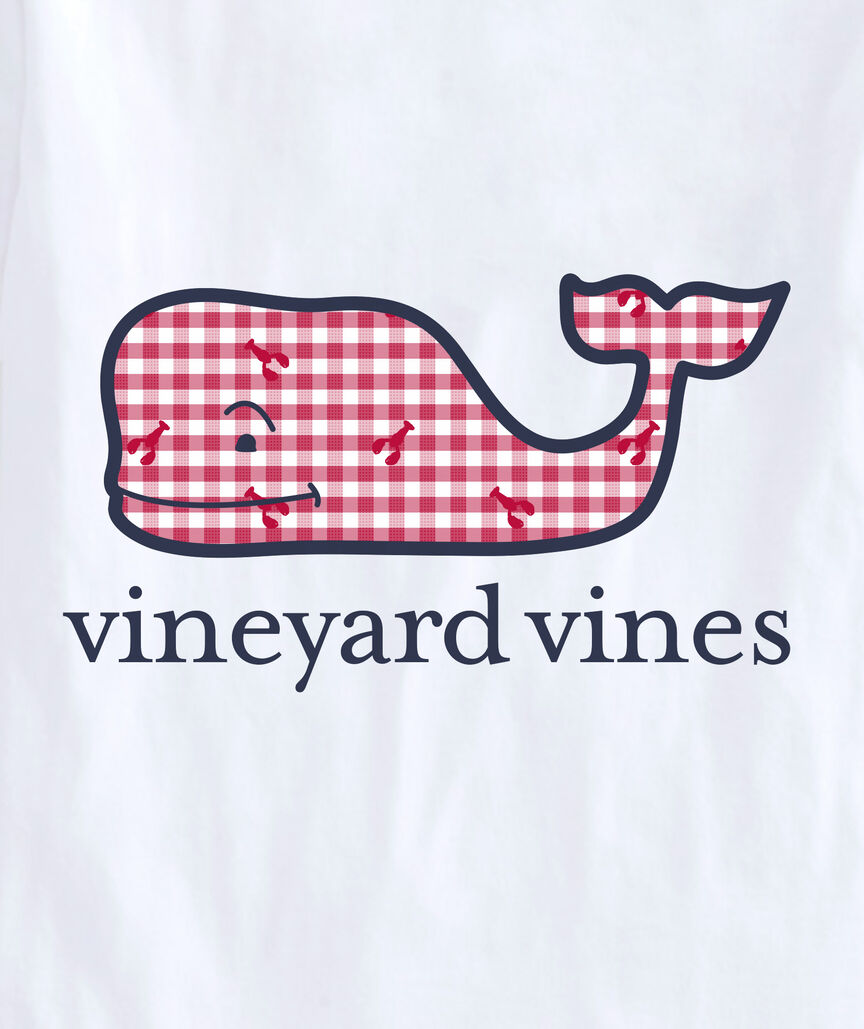 OUTLET Lobster Toss on Gingham Whale Short-Sleeve Pocket Tee