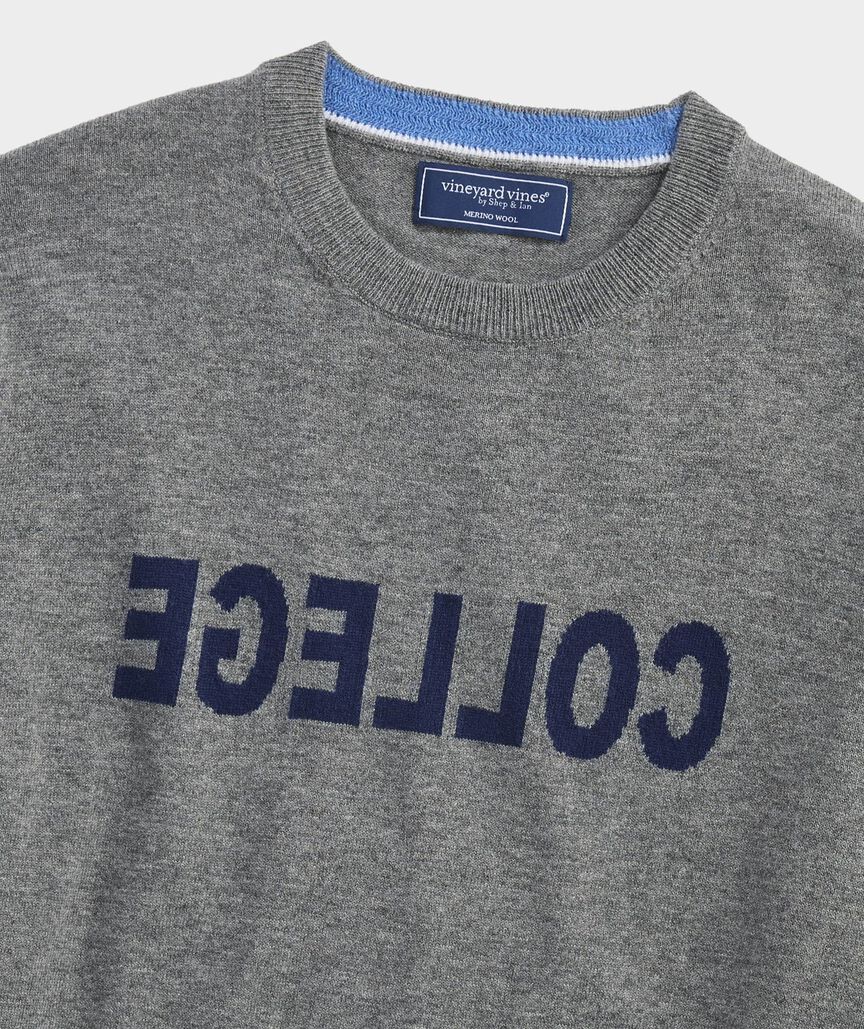 College Crewneck Sweater
