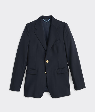Vineyard Vines Kids' Boathouse Performance Wool Blazer (8-18) (Blue Blazer) (Size: 8)