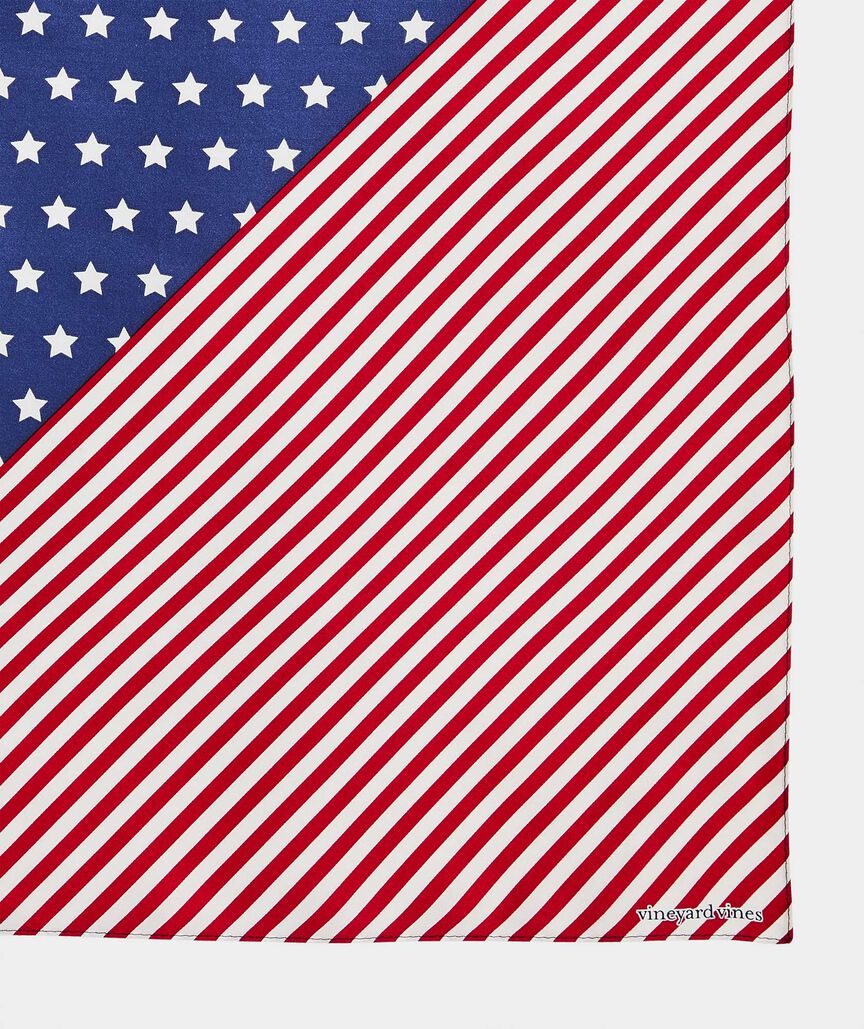 Stars & Stripes Silk Pocket Square