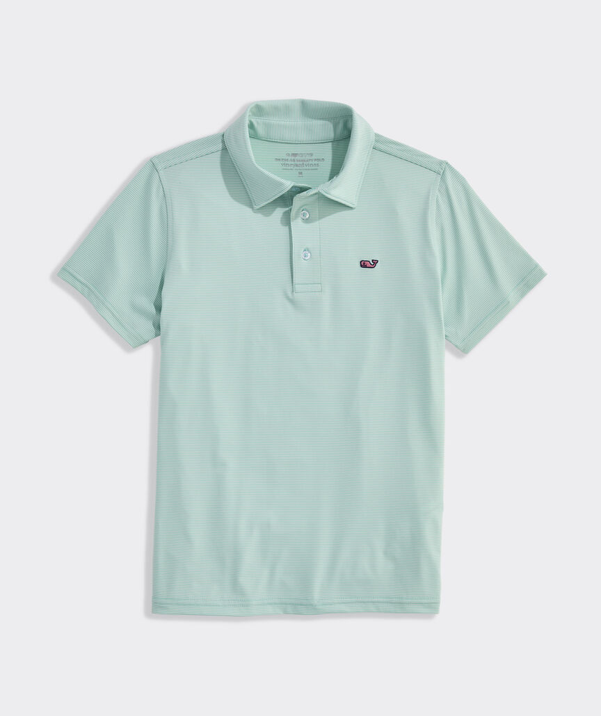 Boys' Performance Anegada Stripe Sankaty Polo