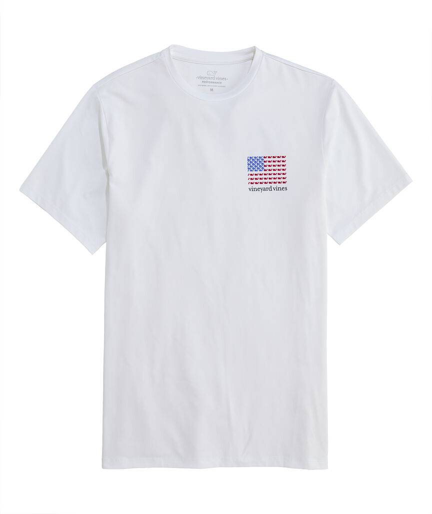 OUTLET Micro Whale Flag Short-Sleeve Performance Tee