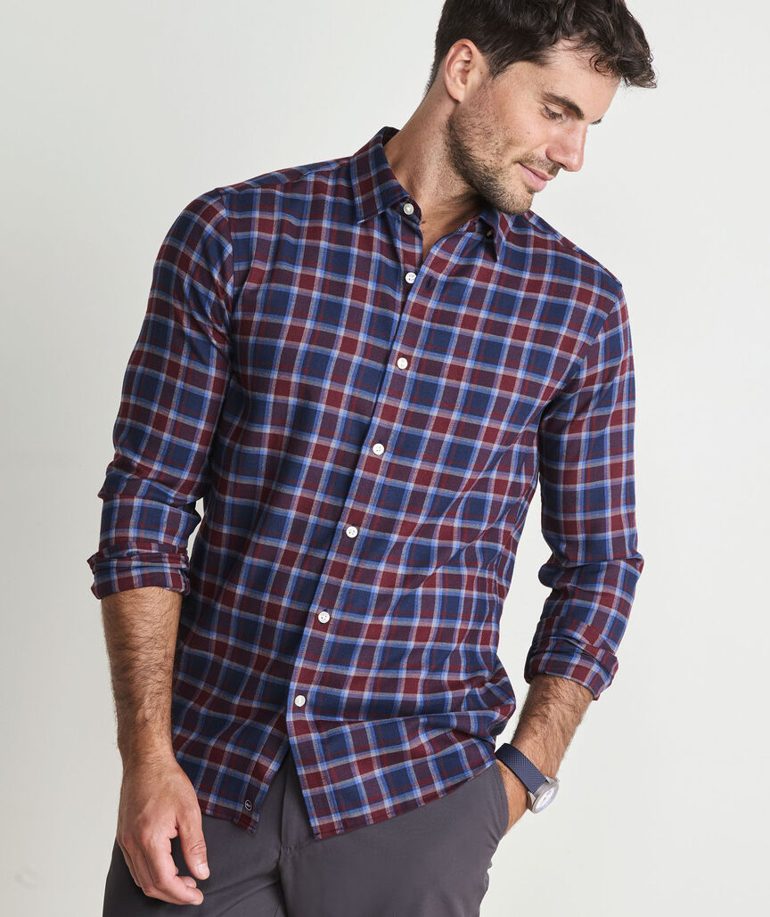 Performance Brushed Tech Twill Jethro Plaid Shirt