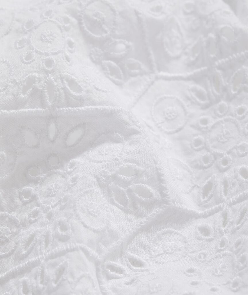 Girls' Eyelet Puff-Sleeve Dress