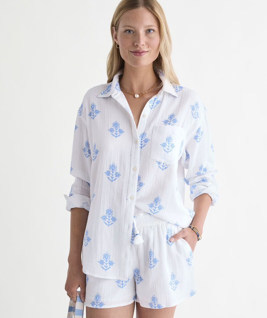 Birdie Gauze Button-Down