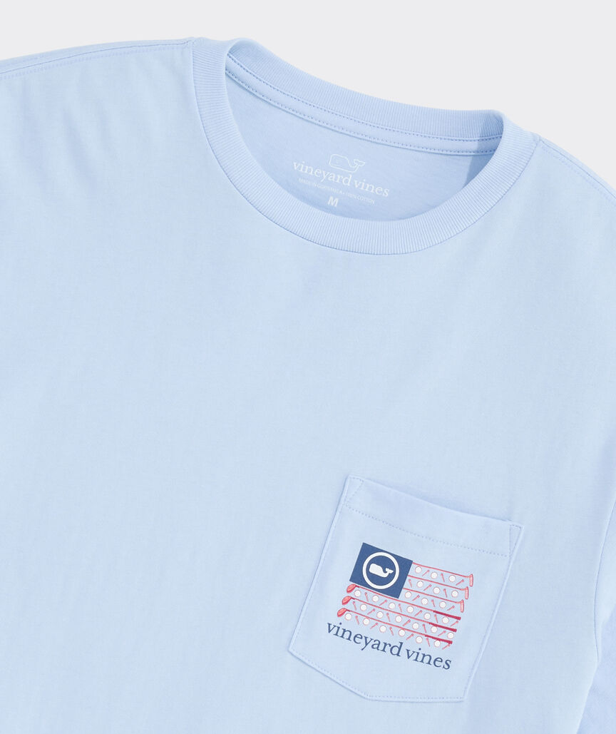 Americana Golf Clubs Flag Short-Sleeve Pocket Tee