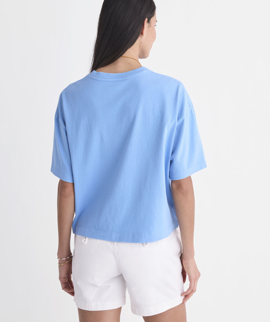 Women's Beach Icon US Flag Boxy Tee