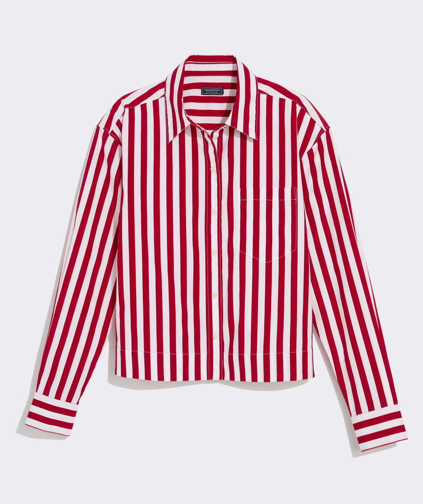 Birdie Cropped Button-Down
