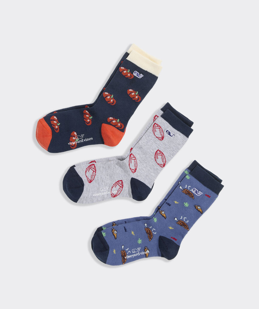 Boys' Thanksgiving Icons 3-Pack Socks