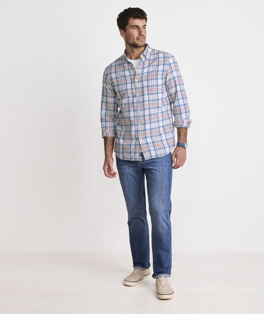 Folly Beach Plaid Island Cotton Shirt