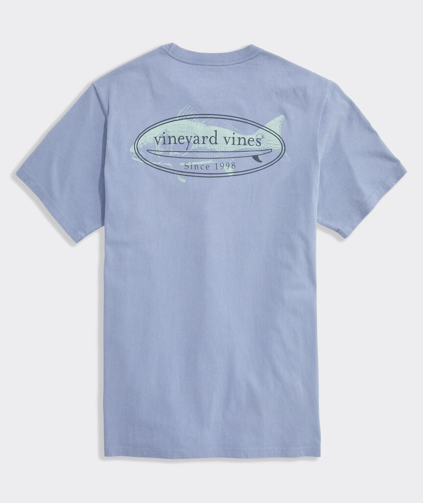 Fish Surf Icon Short-Sleeve Pocket Tee