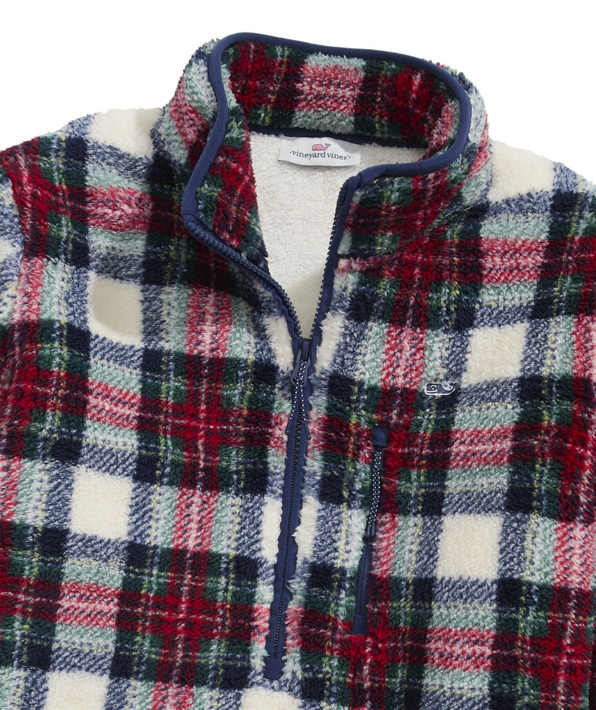 OUTLET Women's Printed Fuzzy Classic Half Zip