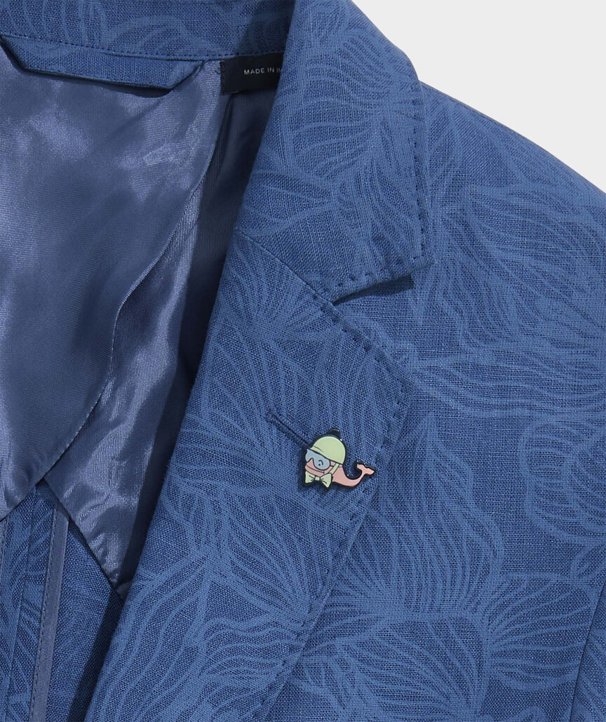 Kentucky Derby Floral Lines Linen Greenwich Sport Coat