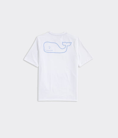 Vineyard Vines Boys' Whale Logo Short-Sleeve Harbor Performance T-Shirt (White) (Size: XL)