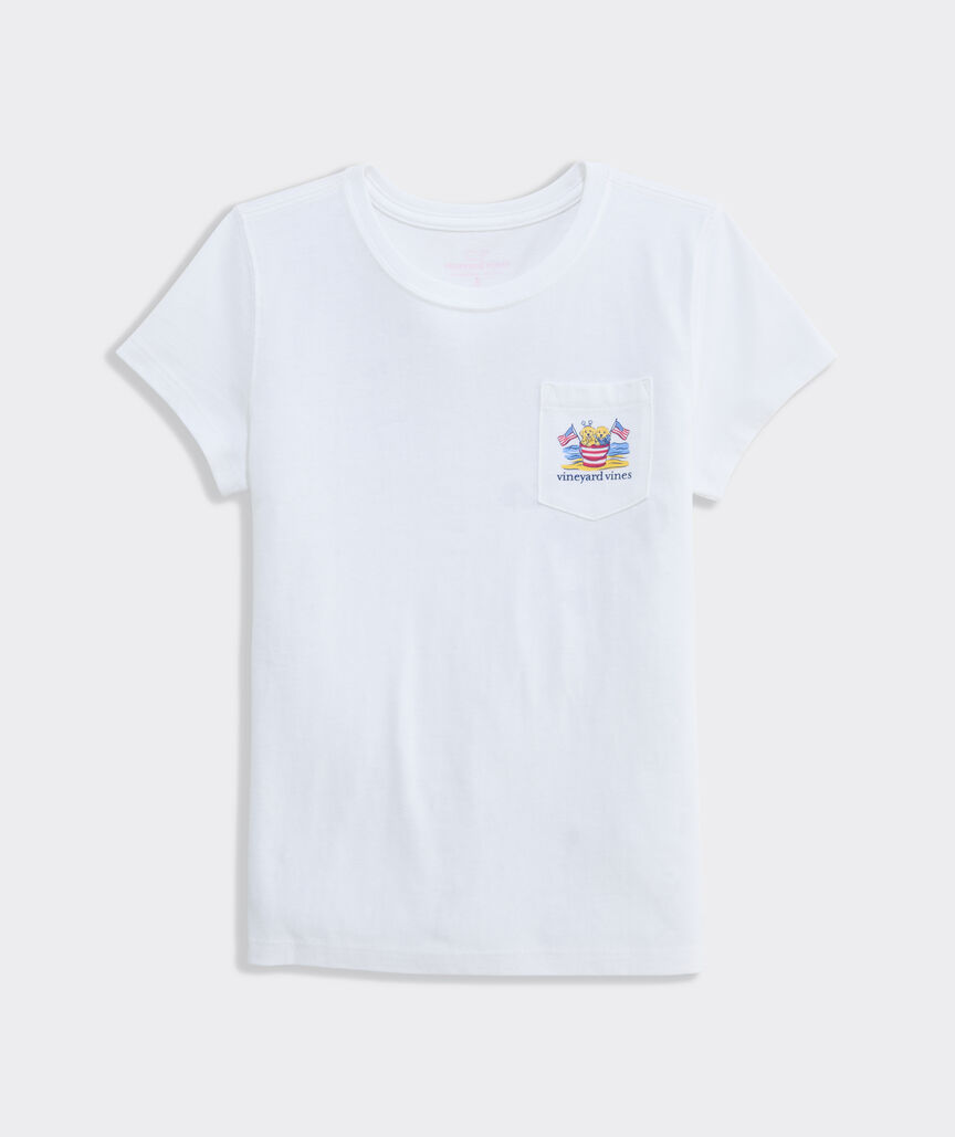 Girls' Beach Bucket Puppies Short-Sleeve Pocket Tee