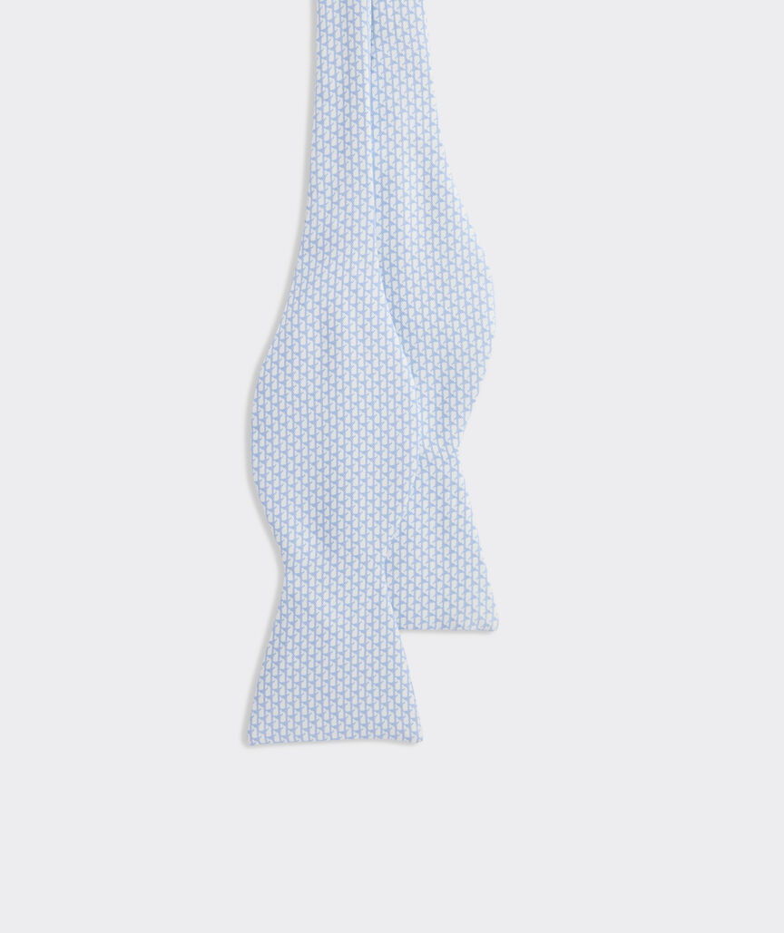 Micro Whales Silk Bow Tie