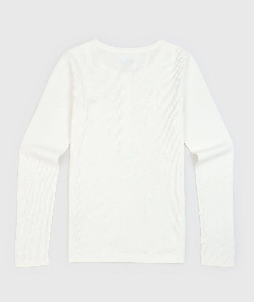 OUTLET Long-Sleeve Waffle Henley