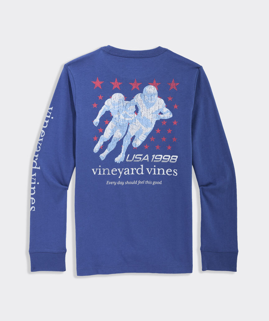 Boys' Football Player Long-Sleeve Pocket Tee