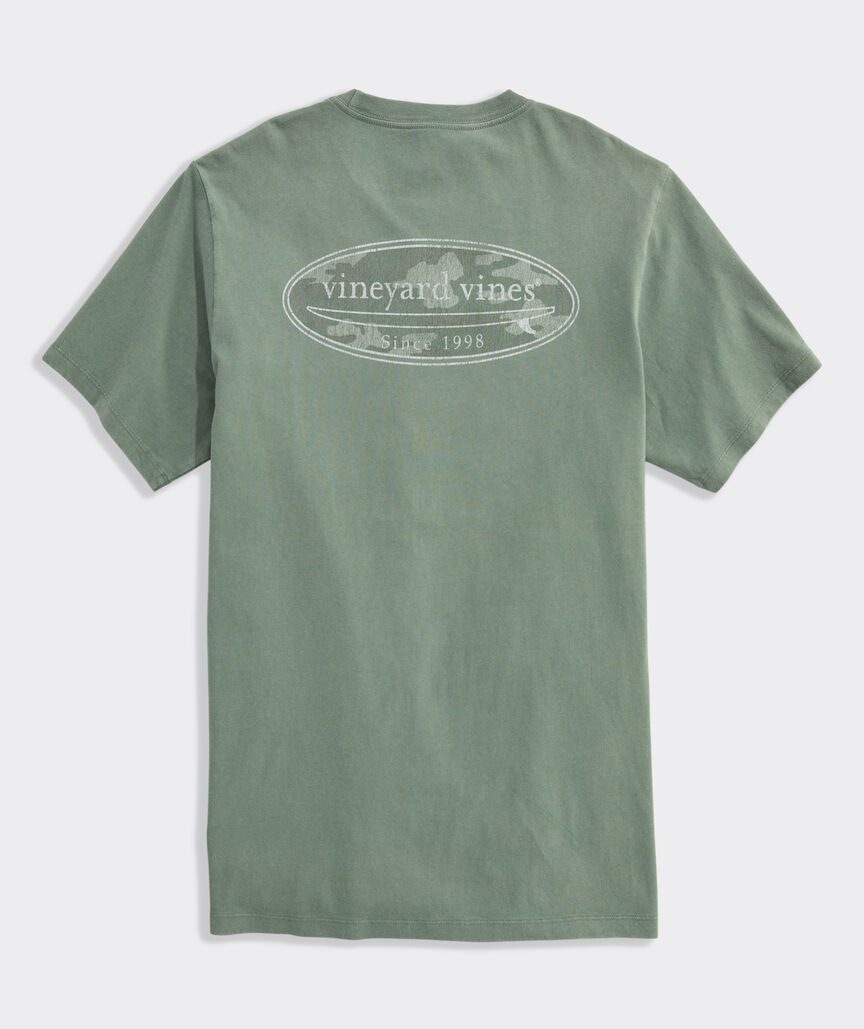 Beach Camo Surf Logo Short-Sleeve Pocket Tee