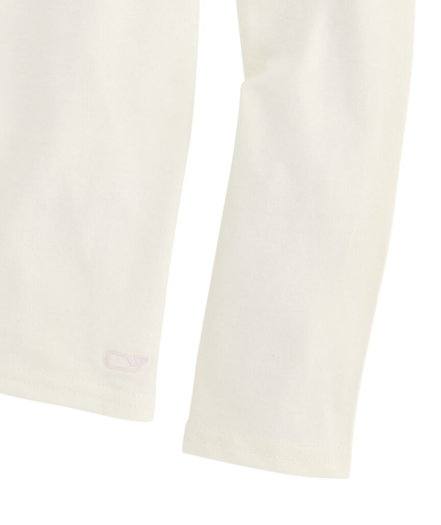 OUTLET Girls' Glitter Candy Cane Puff-Sleeve Tee