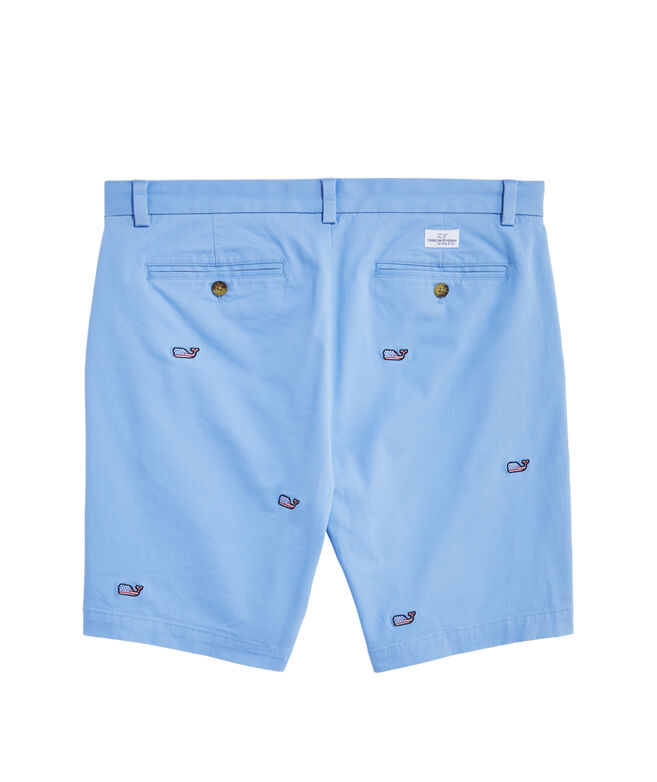 OUTLET 9 Inch Americana Whale Embroidered Breaker Shorts