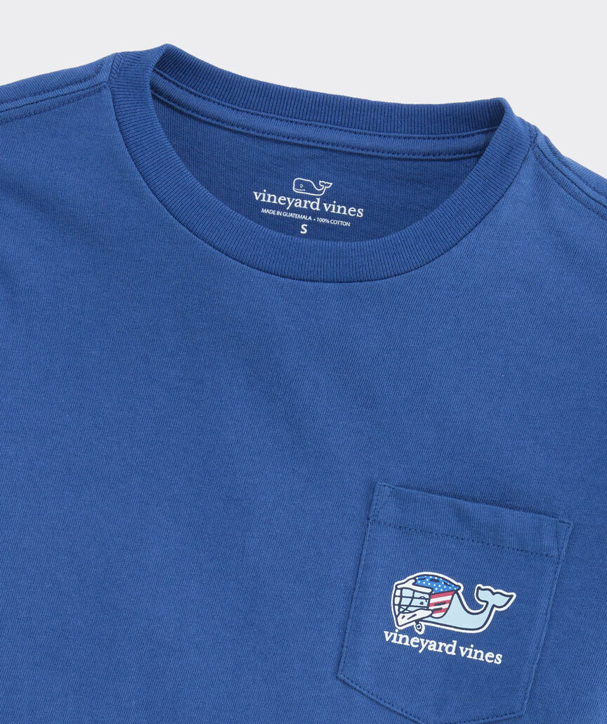 Boys' USA I Whale Lacrosse Short-Sleeve Pocket Tee