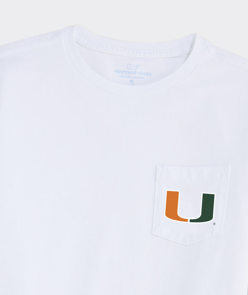 University of Miami Boys' Football Whale Short-Sleeve Pocket Tee