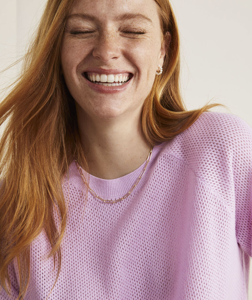 Seaspun Cashmere Open-Stitch Sweater